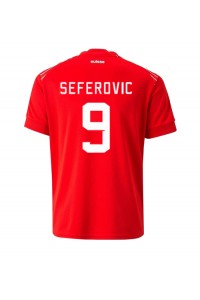 Sveits Haris Seferovic #9 Fotballdrakt Hjemme Klær VM 2022 Korte ermer